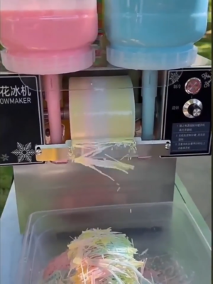 4 Barrels Rainbow Color Snowflake Machine Snow Cone Ice Shaving