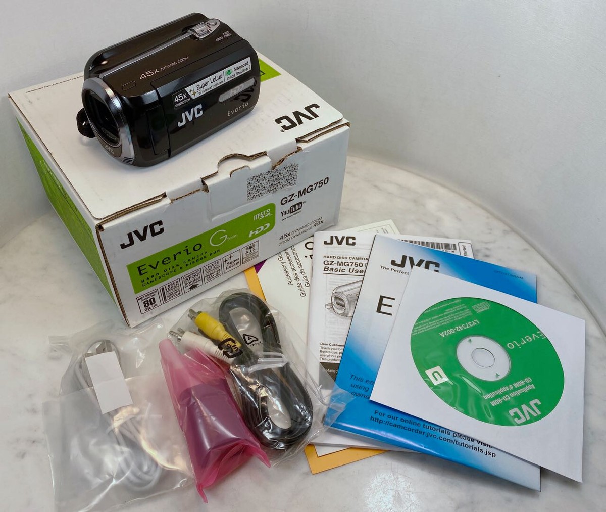 JVC Everio G Series 45X Zoom Camcorder. 80GB Hard Disk GZ JVC Everio G Series 45X Zoom Camcorder. 80GB Hard Disk GZ