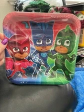 PJ MASKS LARGE PAPER PLATES (8) ~ Birthday Party Supplies Luncheon Dinner Disney