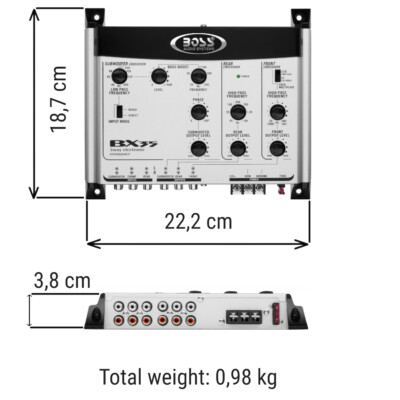 BOSS Audio BX35 Crossover Elettronico 3 Vie - Con Telecomando Per Subwoofer | Regolazione Frequenze Auto - Foto 2