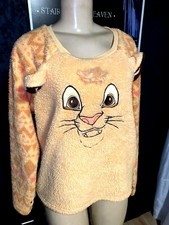 VTG Disney The Lion King Pajama Top Simba Plush Sz Sm xb8