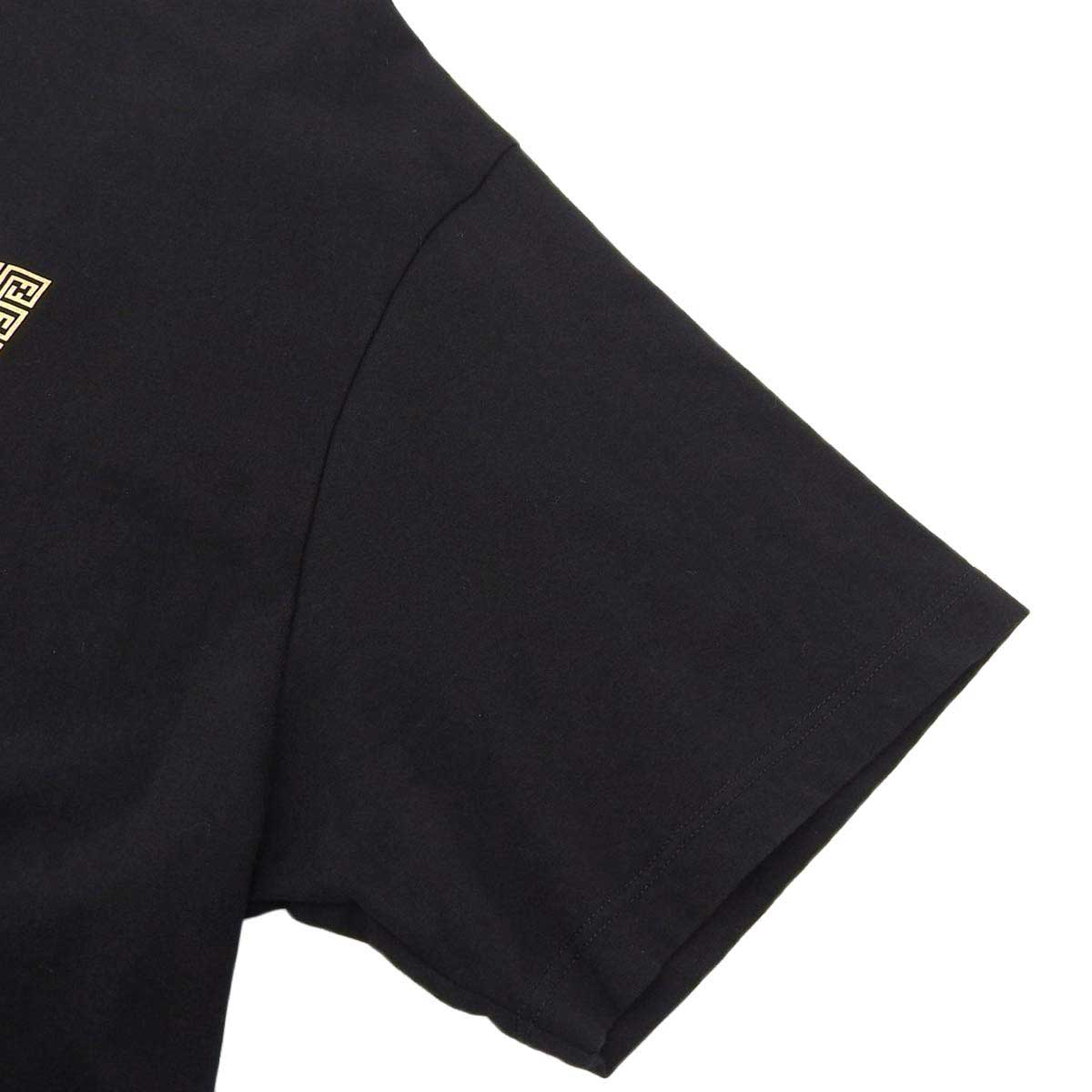 FENDI × VERSACE Fendace Logo Embroidery T-Shirt Black Gold FENDI × VERSACE Fendace Logo Embroidery T-Shirt Black Gold