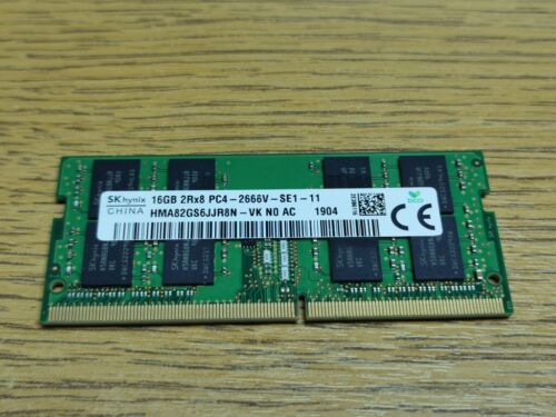16GB 2Rx8 PC4-2666V SODIMM RAM LAPTOP MEMORY SK HYNIX HMA82GS6JJR8N-VK DELL HP
