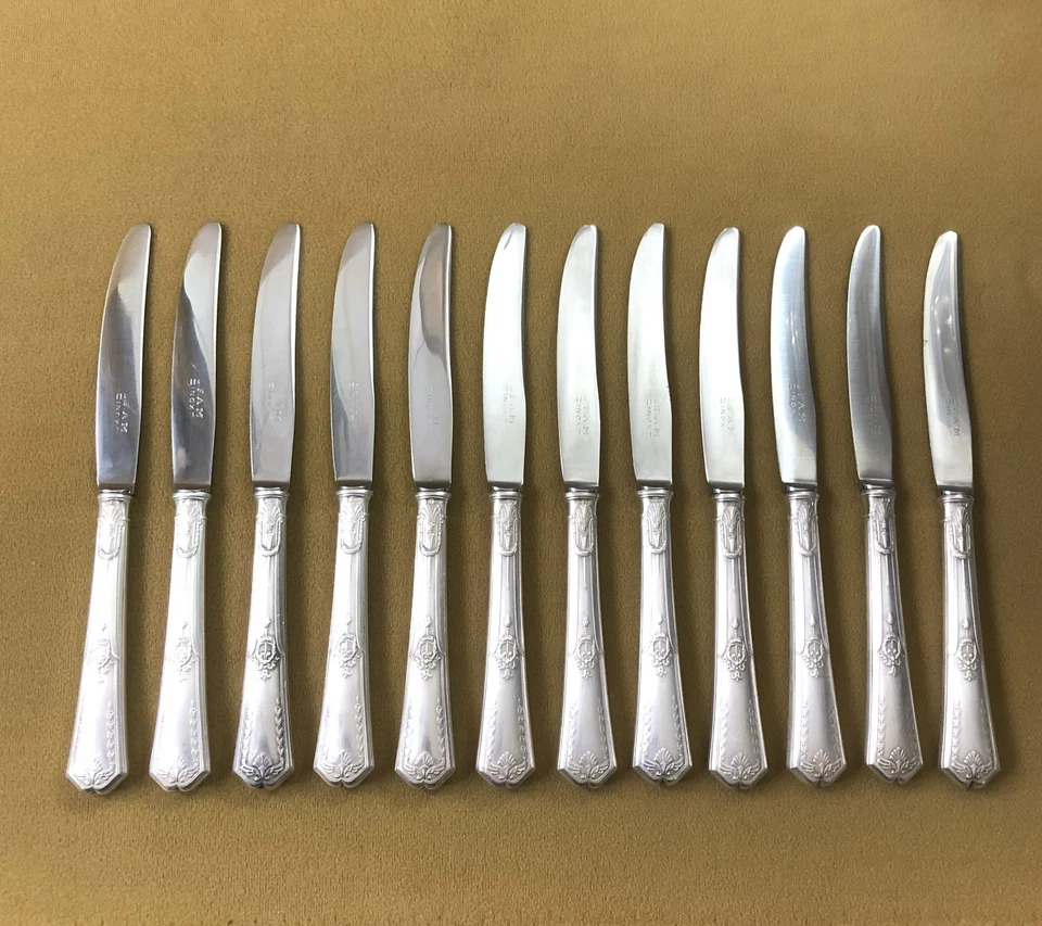 12 couvert à fruit SFAM modèle EMPIRE SANS GENE métal argenté Couteau Fourchette - Photo 2/4