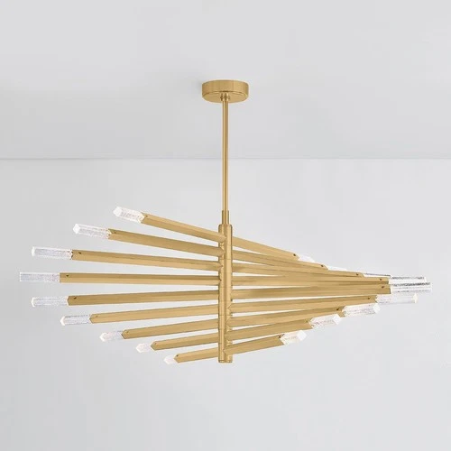 Corbett Lighting 501-56 Strasbourg 56"W LED Abstract Chandelier - Brass - Picture 5 of 9