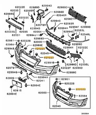 Clip, front bumper Evo 7-9