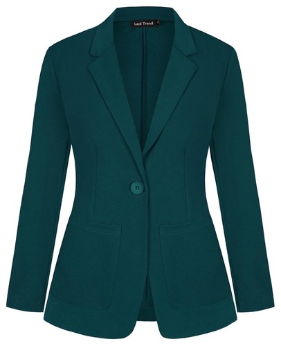 Blazers for Women Notched Lapel Button Jackets Lightweight Long Sleeve Blazer...