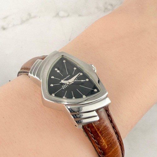 Hamilton Ventura H242111 Womens Quartz Watch Iconic Triangle Design Box - Picture 3 of 10