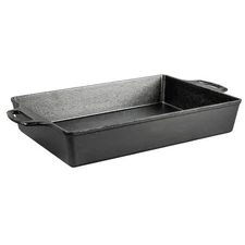 Lodge 9x13 Inch Seasoned Cast Iron Casserole Durable Bakeware Made in USA