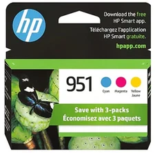 3 Color Pack HP 951 OEM Color Ink Cartridges Exp: March 2023