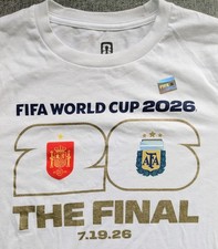 FIFA World Cup 2026 Final Spain vs Argentina Official T-Shirt Adult Size Medium