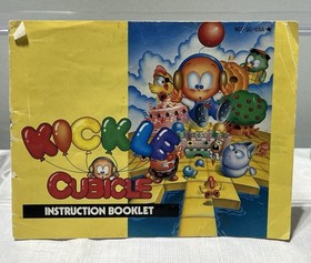 Kickle Cubicle Nintendo NES Game Cartridge Sleeve and Manual