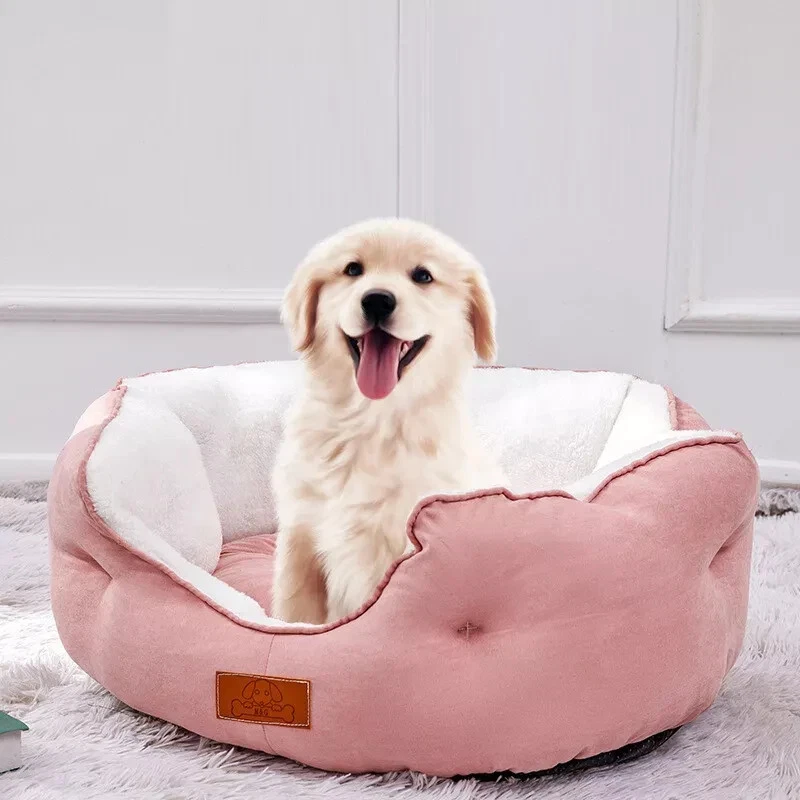 Dog Bed Donut Soft Large Plush Cat Beds For Calming Pet Anti Anxiety Washable XL