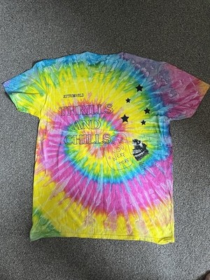 Travis Scott Astroworld ''Thrills and Chills'' Batik T-Shirt 2018 Größe Large Neu