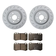 Hella Rear Rotors Low-Met Disc Brake Pad Kit For 215 CL55 AMG 220 S55 AMG FI 113