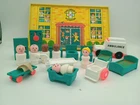 Vintage 1970s Fisher Price Little People CHILDREN'S HOSPITAL Accessories