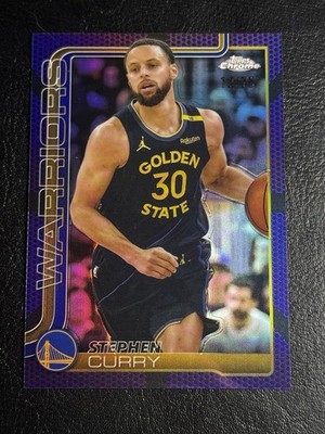 2025 Topps Chrome Stephen Curry Purple Basketball Refractor /75