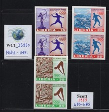 WC1_25950. LIBERIA. Imperf. variety of 1969 OLYMPICS set.Sc.483-485.MNH