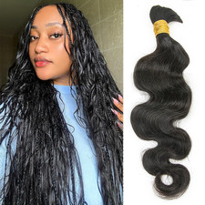 Human Braiding Hair Body Wave 100G Boho Human Hair for Braiding 20 Inch NC