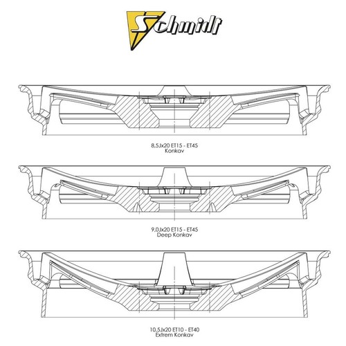 Schmidt Wheels XS5 9.0Jx20 ET25 5x120 SW for BMW 5 Series F10/F11 Type 5L/5K - Picture 5 of 5