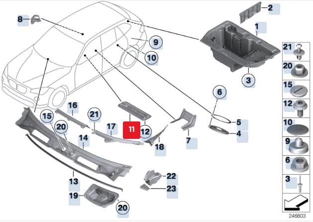 Soporte de escape original BMW E46 M43 BMW 18211436309 Foto 3 de 4