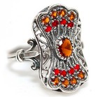 1CT Smoky Topaz 925 Solid Sterling Silver Edwardian Ring Sz 6 PC12-3 — photo 2