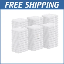 Pack of 60 Soft Cotton Washcloths – 12x12 Inch, Lint-Free & Absorbent Towels