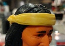 1960's-70's Marx Johnny West Geronimo Yellow Headband Nice Cond Small Stain 1