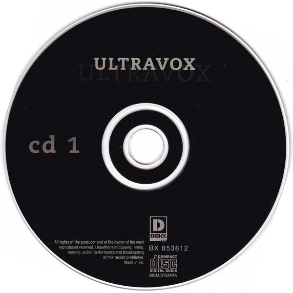 Ultravox Original Gold Doppel CD Europa Disky 1998 2 CD Set Mit Karte Äußere - Bild 4 von 4