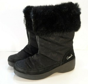 coach fur lined boots