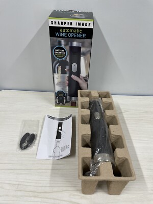 Sharper Image Automatic Wine Opener Battery Operated w/Foil Cutter Included