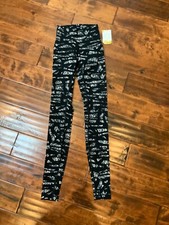 Lululemon Black & White Patterned Athletic Pants, Size 2