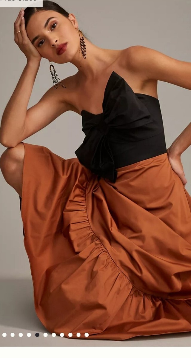 bow tie maxi dress anthropologie