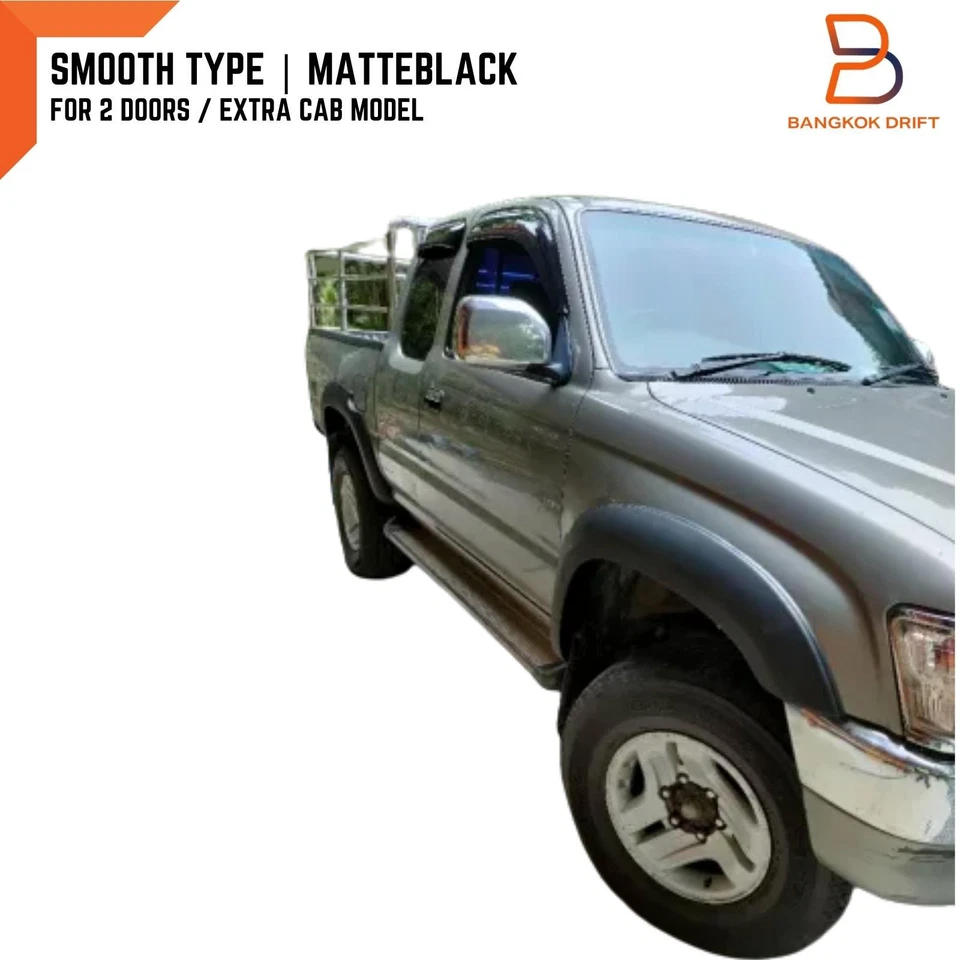 ARCO GUARDABARROS NEGRO MATE PARA CAMIONETA TOYOTA HILUX DE 2 PUERTAS 97-05 LN165 LN175 Foto 4 de 4