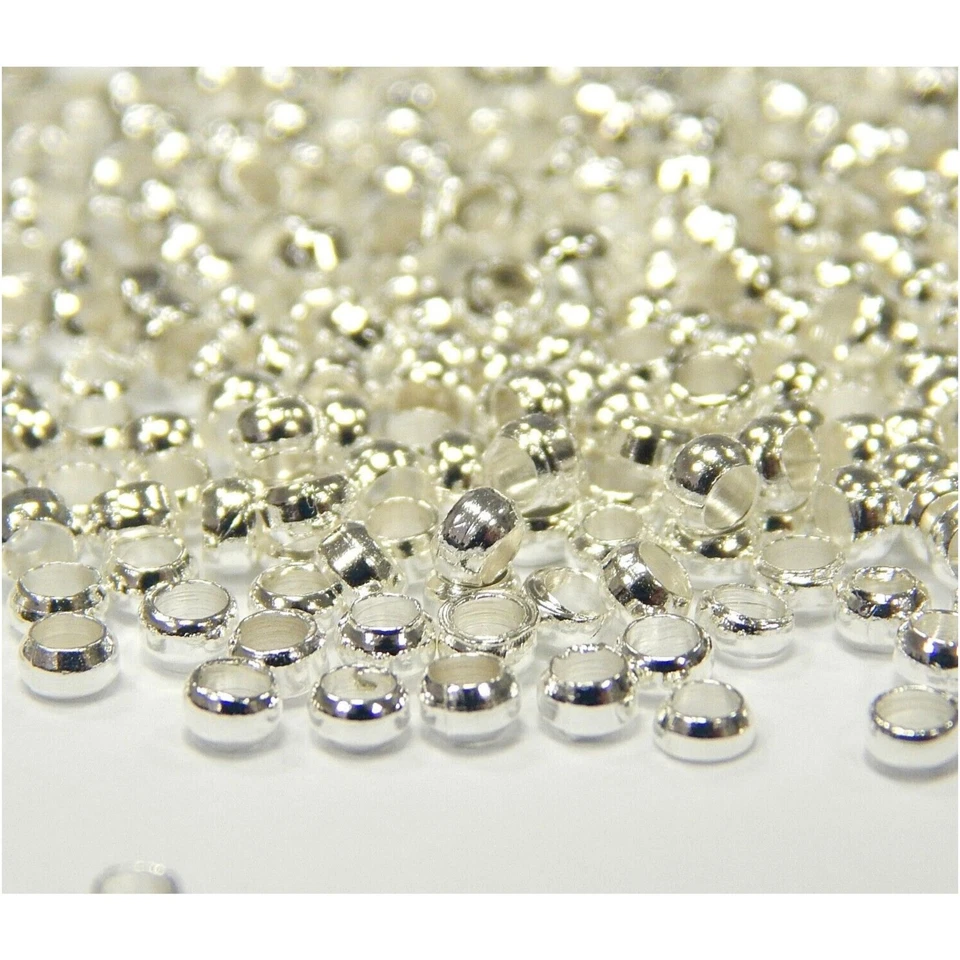 1050stk Metall Perlen Quetschperlen Quetschröhrchen 2mm Rund Metal Beads M9 - Bild 4 von 4