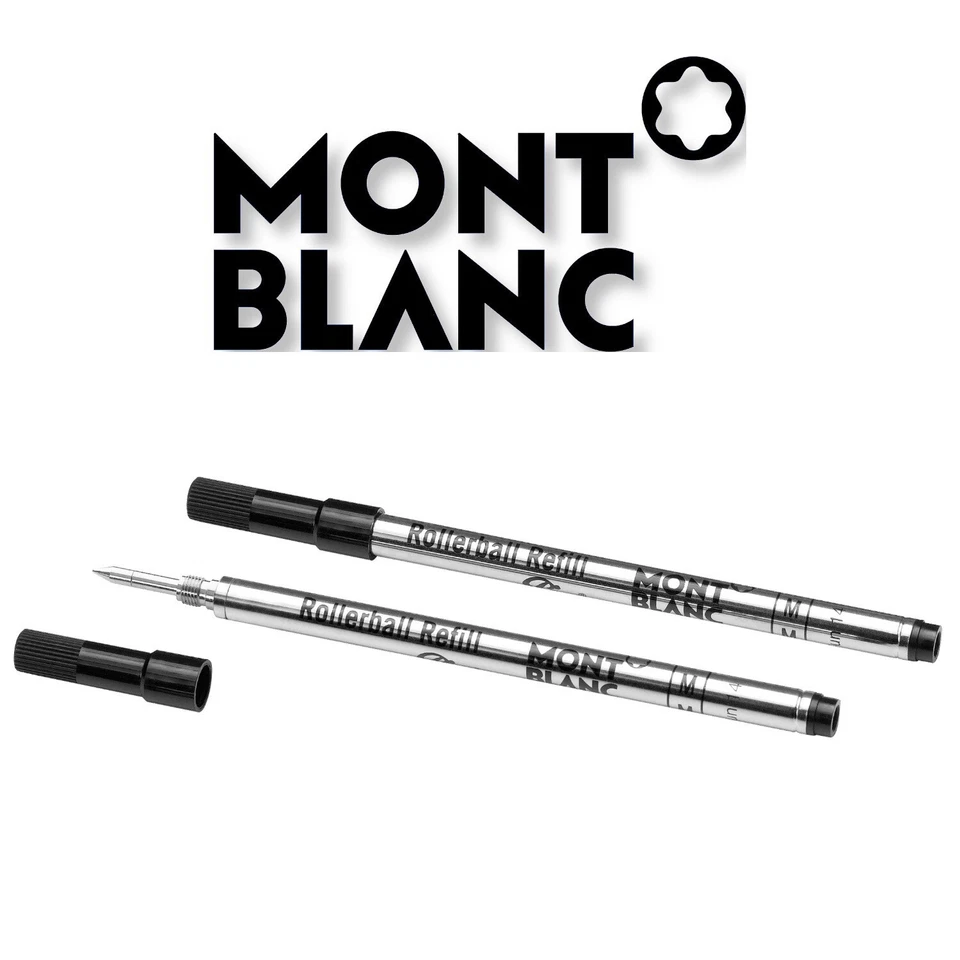 MontBlanc Rollerball Tintenschreiber Refill mine M Mystery Black Schwarz 2 Stk.