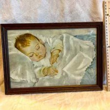 Vintage Sleeping Baby Picture