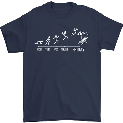 Semaine À Vendredi Weekend Bière Vacances Drôle T-Shirt 100% Coton - Photo 1/4