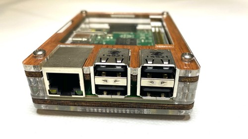 New Raspberry Pi 2 Model B , CrispWood Case, WD 1 TB HDD, w\ Power Button Switch - Afbeelding 3 van 11