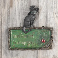 Witches Cat Plaque Design Toscano Cat Black Cat Wall Sign Halloween Samhain on sale Witches Cat Plaque Design Toscano Cat Black Cat Wall Sign Halloween Samhain on sale