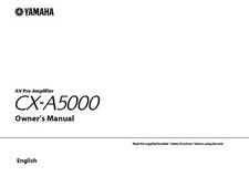 Yamaha CX-A5000 Ricevitore Manuale Proprietario