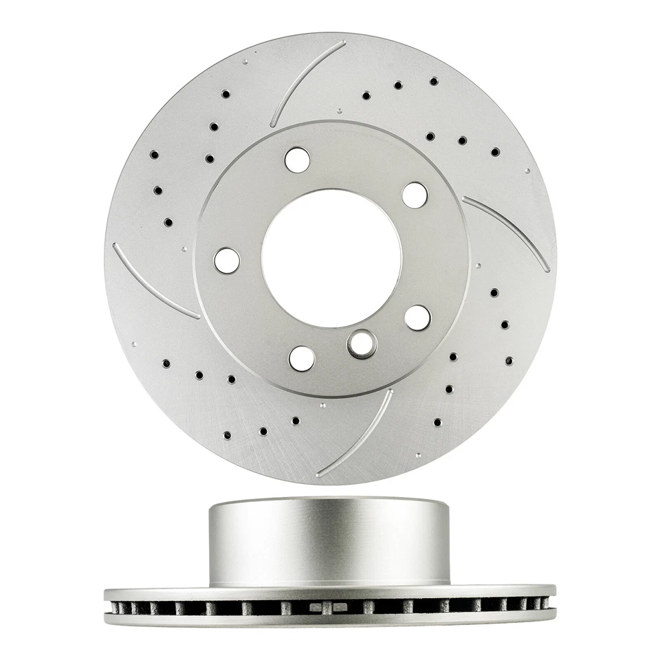 Rotores de disco perforados pastillas de freno de cerámica para 1997 1998 1997 98-2003 BMW 525i 528i Foto 4 de 4