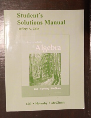 Intermediate Algebra Student Solutions Manual Cole Lial Hornsby 2012 Paperback 