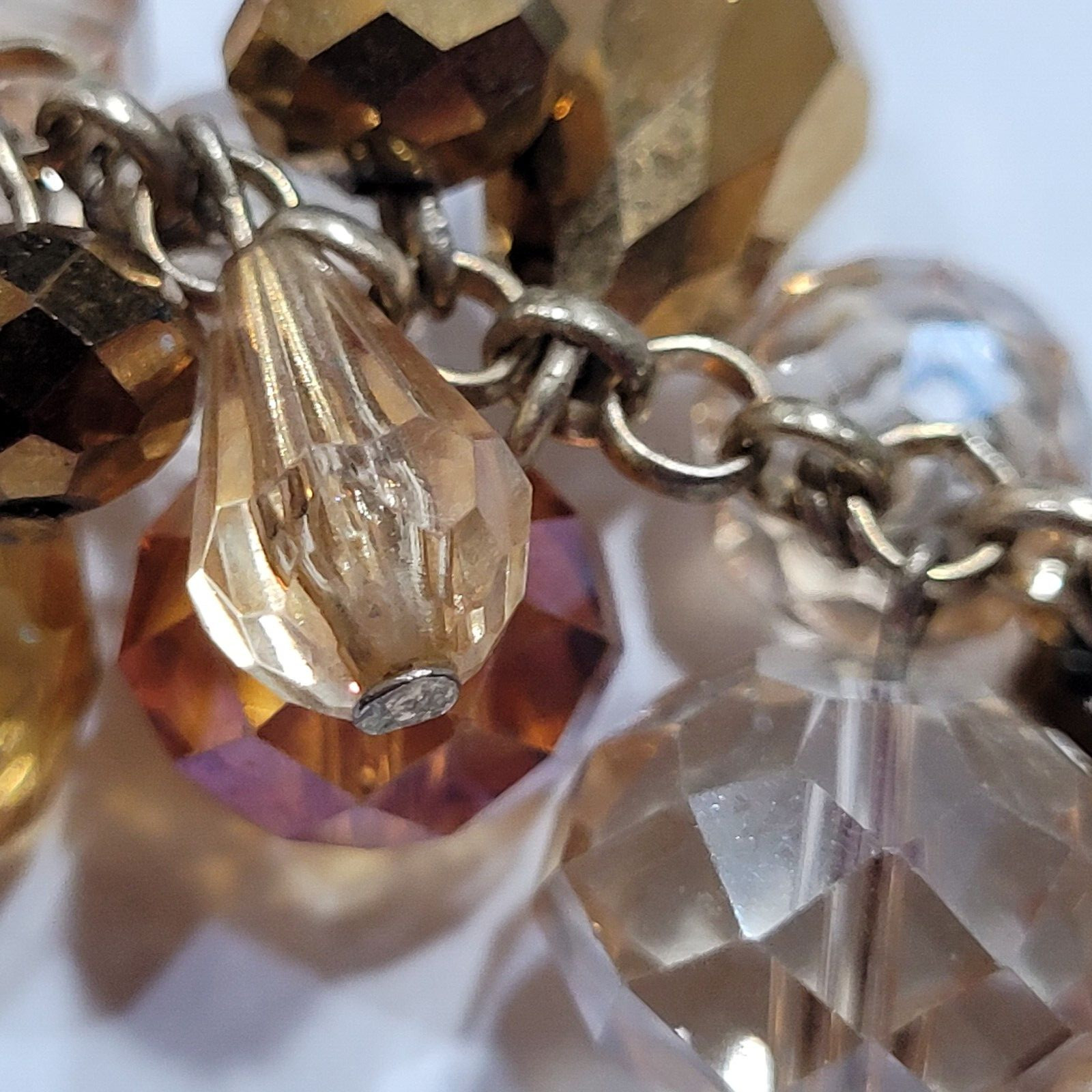 Chunky Cluster Statement Multi Colored Faceted Gl… - image 21