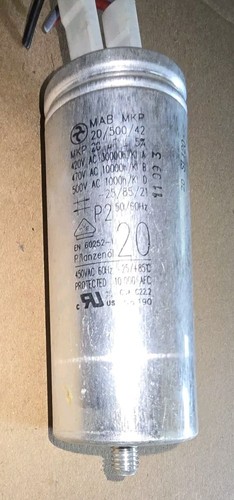 Siemens WT Netzfilter Kondensator MAB MKP 20/500/42 MKP 20 uF  nr. 9000879371