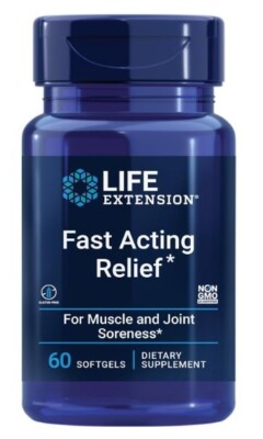Life Extension Fast Acting Relief Muscle Joint Soreness Bone Quick Support 60SG