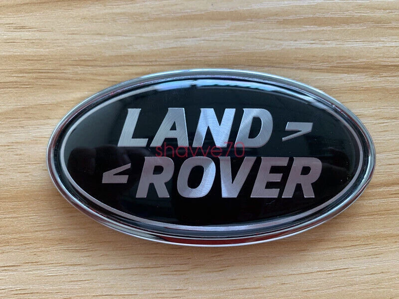 RANGE ROVER EMBLEMA PUERTA LEVADIZA TRASERA INSIGNIA NEGRA/CROMA Letrero trasero Símbolo Tierra Foto 2 de 4
