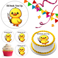Duck Duckling Cake Topper Party Deco Edible Birthday Gift Celebration Cupcake