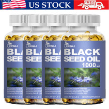 Black Seed Oil Capsules, Premium Cold Pressed, Natural Immune Support 120 Pills