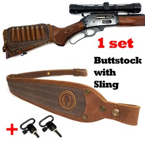 45-70.USA Leather Rifle Buttstock Cartridge Shell Holder For 30-30 30-06 308